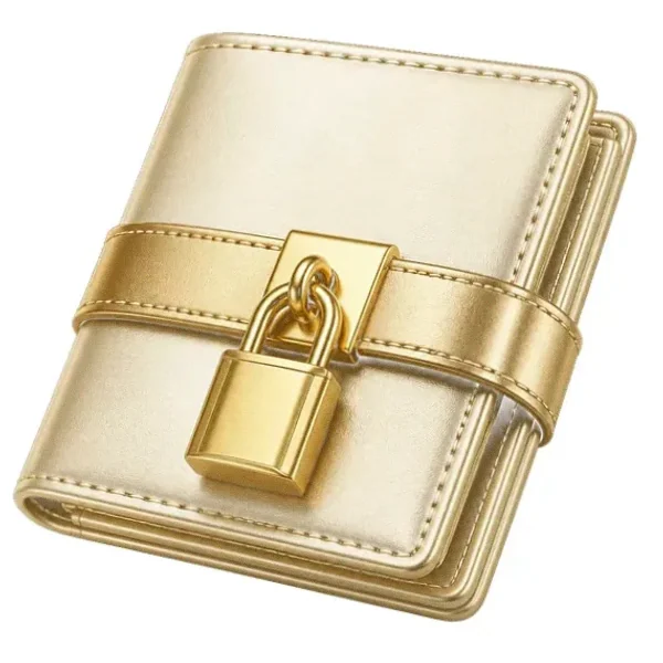 Locked leather wallet — Kingdom