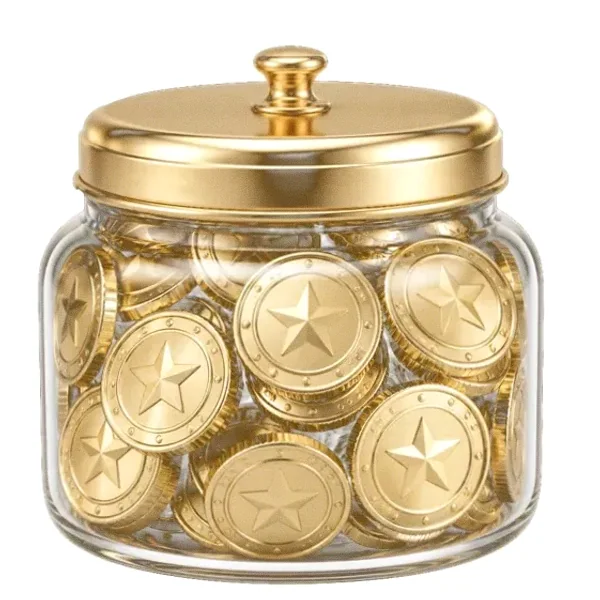 Coin-filled jar — Kingdom